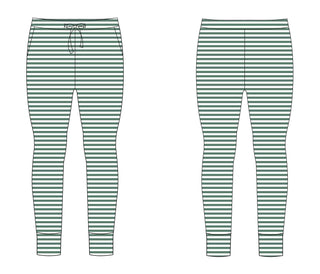 Green Stripes Mom Jogger