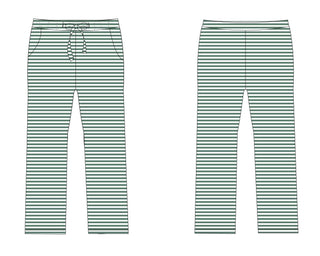 Green Stripes Dad Pants