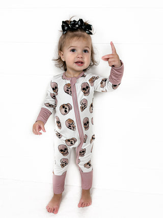 Ombré Skull Bamboo PJs -  Mauve